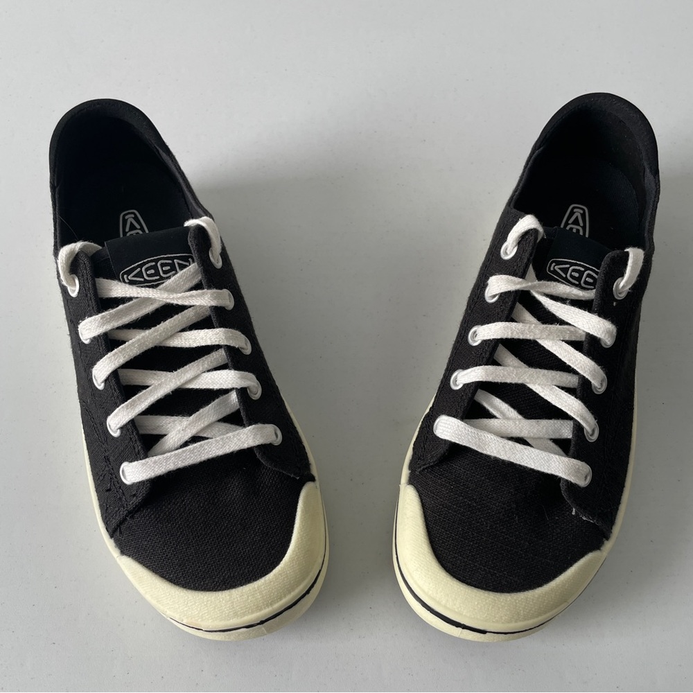 Keen Black Canvas Sneakers with White Laces